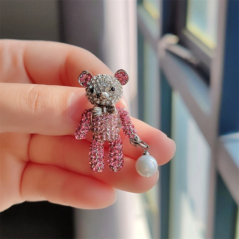 Loving Bears Karfitsa Me Krystalla Karfitses Pins Brooches Loving Bears Brooch With Crystals main image 1