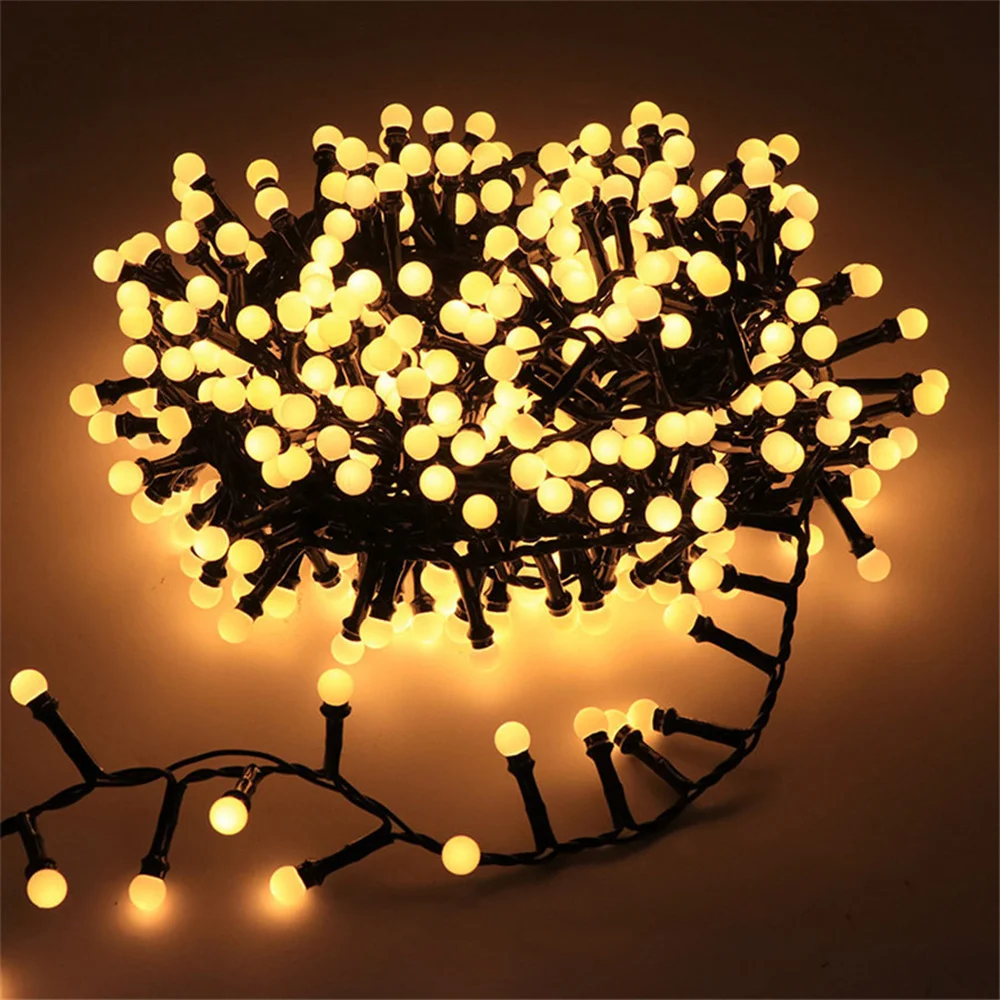 5/10M LED Globe Ball String Lights Outdoor Waterproof Christmas Garland Fairy Garden Lights For Party Wedding Holiday Decoration 10m usb battery power ball led string lights garland lights waterproof outdoor lamp wedding garden fairy lights christmas decor