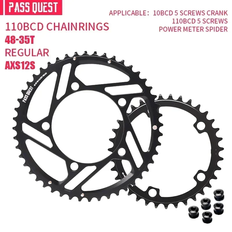 Plateau Vélo Course SwishTi – 5 Bras BCD110 – 10 Vitesses – Compatible Shimano/Sram – 50/36/34 Dents