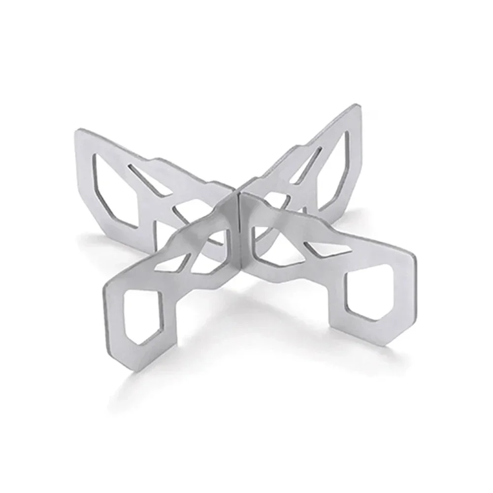 1/2pcs Mini Alcohol Stove Cross Stand Stainless Steel Sturdy Cooking Ultra-light Spirit Burner Cross Stand for Outdoor Camping 6