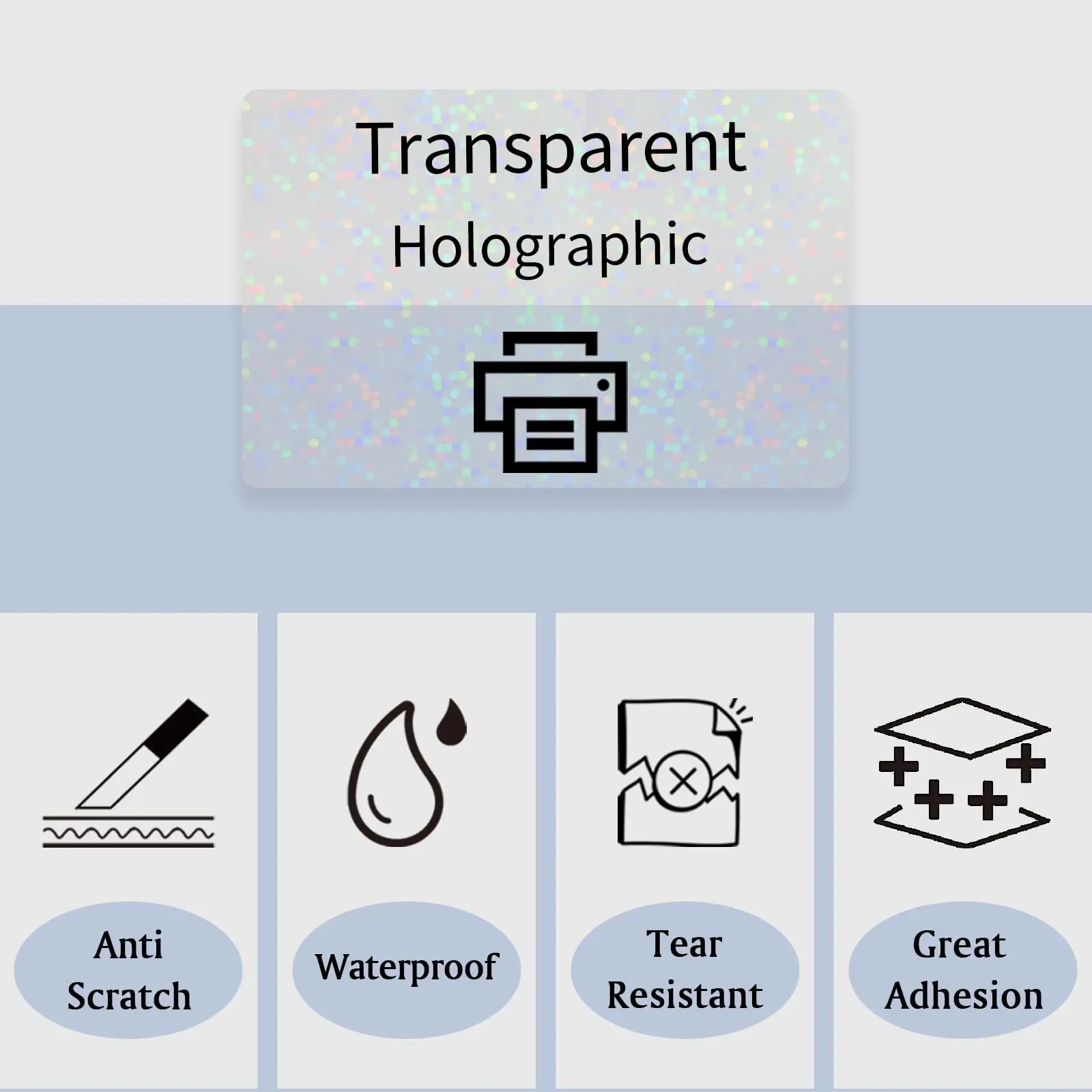 [Transparent Thermal Paper Roll] Transparent Self-Adhesive Thermal Paper Roll | 57mm x 2.5m, Compatible with Most Mini Printers