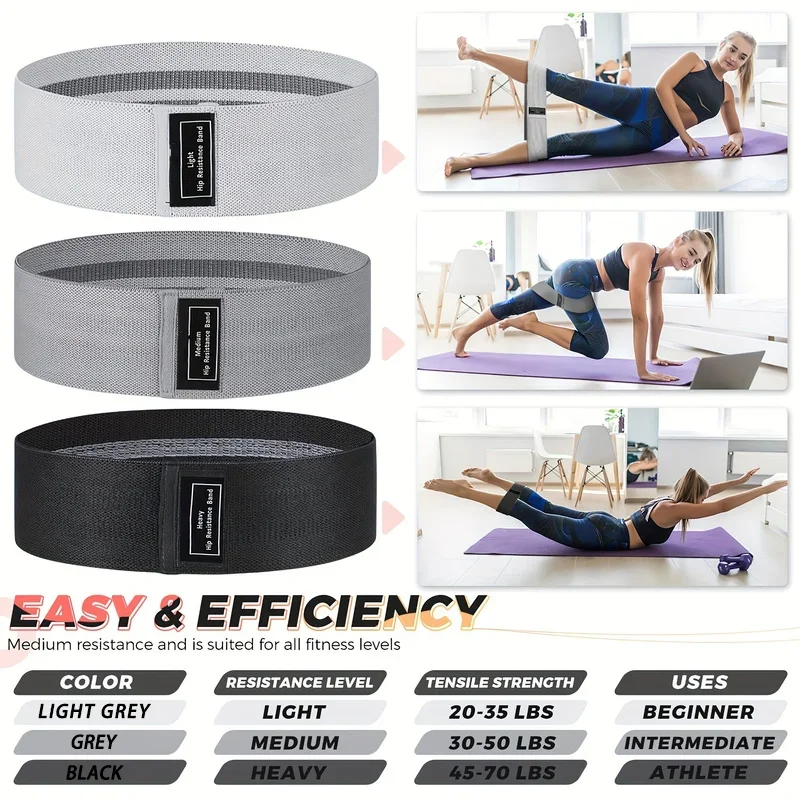 Crochet Resistance Band Deep Squat Buttocks Shaping Men and Women Single Training Ring Fitness Elastic Band