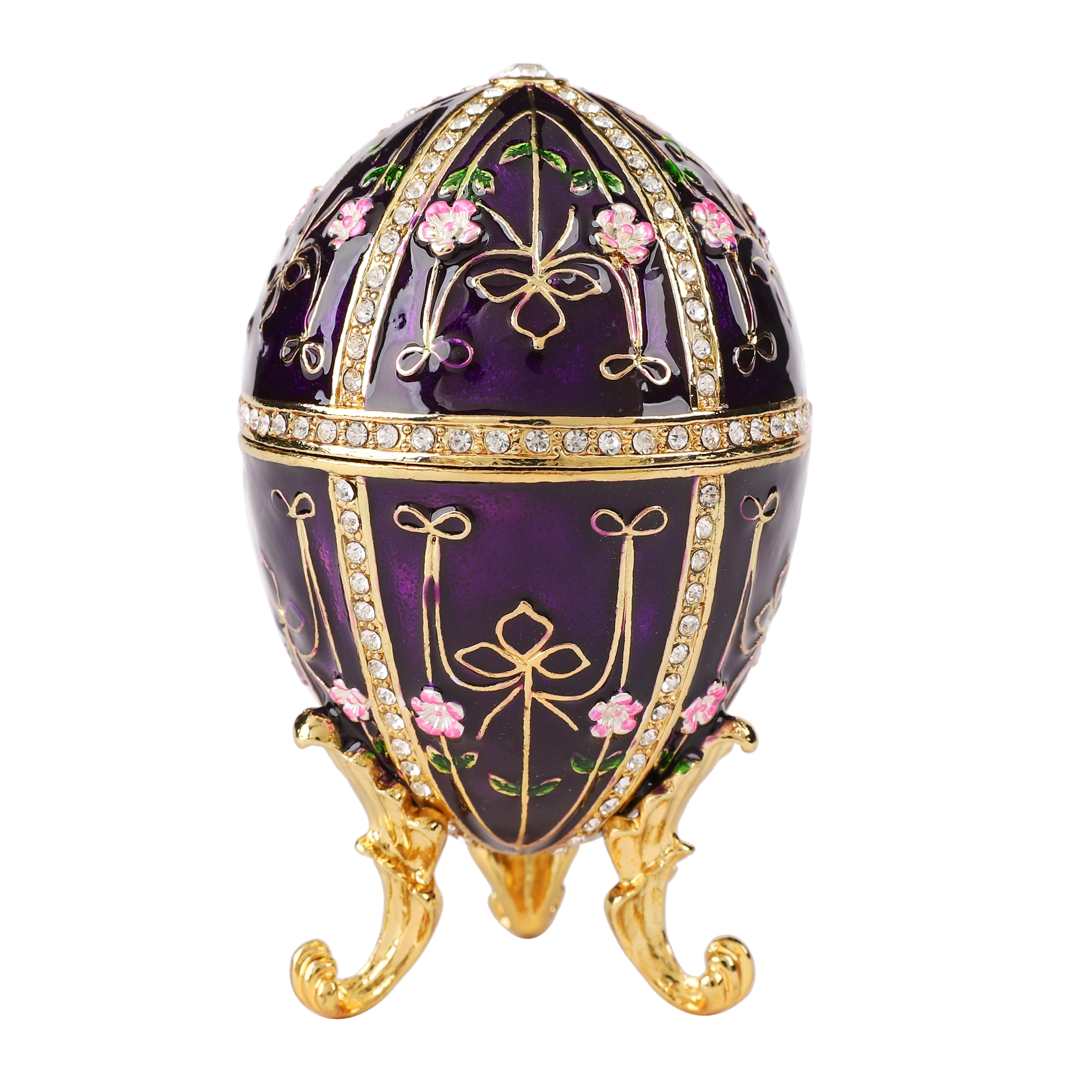 QIFU Faberge Egg Style Jewelry Trinket Box Gift for Home Decoration mini storage boxes