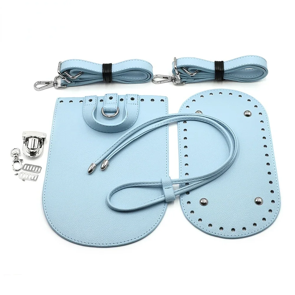 7pcs/set Set DIY Backpack Handmade Bag Set Leather Bag Bottoms with Shloulder Straps Backpack Braided Women's Bags Accessories