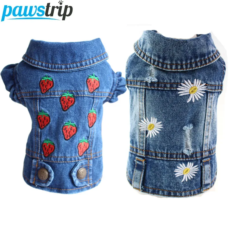 

Xs-2Xl Denim Dog Clothes Cowboy Pet Dog Coat Puppy Clothing for Small Dogs Jeans Jacket Dog Vest Coat Puppy Outfits Cat Clothes