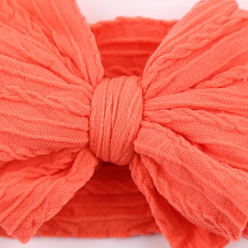 Newborn Baby Headbands Baby Hair Accessories Kids Headwear Knit Bowknot for Child Elastic Soft Turban Girl Headwraps Solid