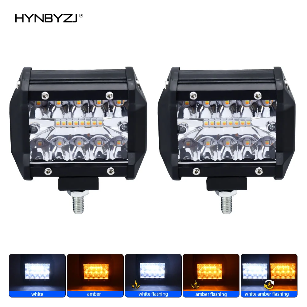 

HYNBYZJ 120W Car Spotlight LED Offroad Work Lights 4 Inch Square Fog Lamp for Motorbike Scooter 4x4 Truck Snow Plow SUV 4WD