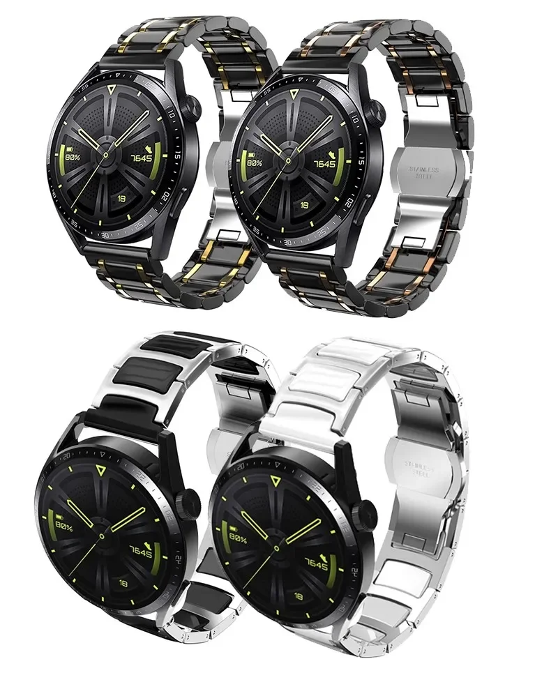 22mm Ceramic Strap for Huawei Watch GT4 GT3 GT2 46mm/Ceramic Watchband for Huawei Watch4/4Pro /2Pro /3Pro/ Runner Wristband