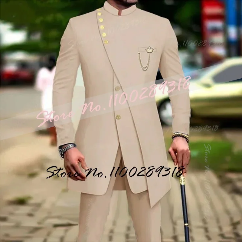 White Luxury Suits For Men Slim Fit Prom Party Wedding Groomsmen Groom Suit Tuxedo 2Pcs Fashion Costume Homme Blazer Pants