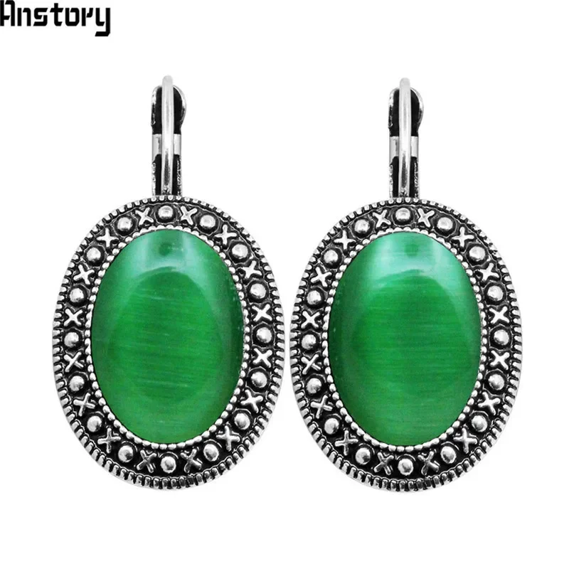 Opal Pendant Earrings For Women 3 Colors