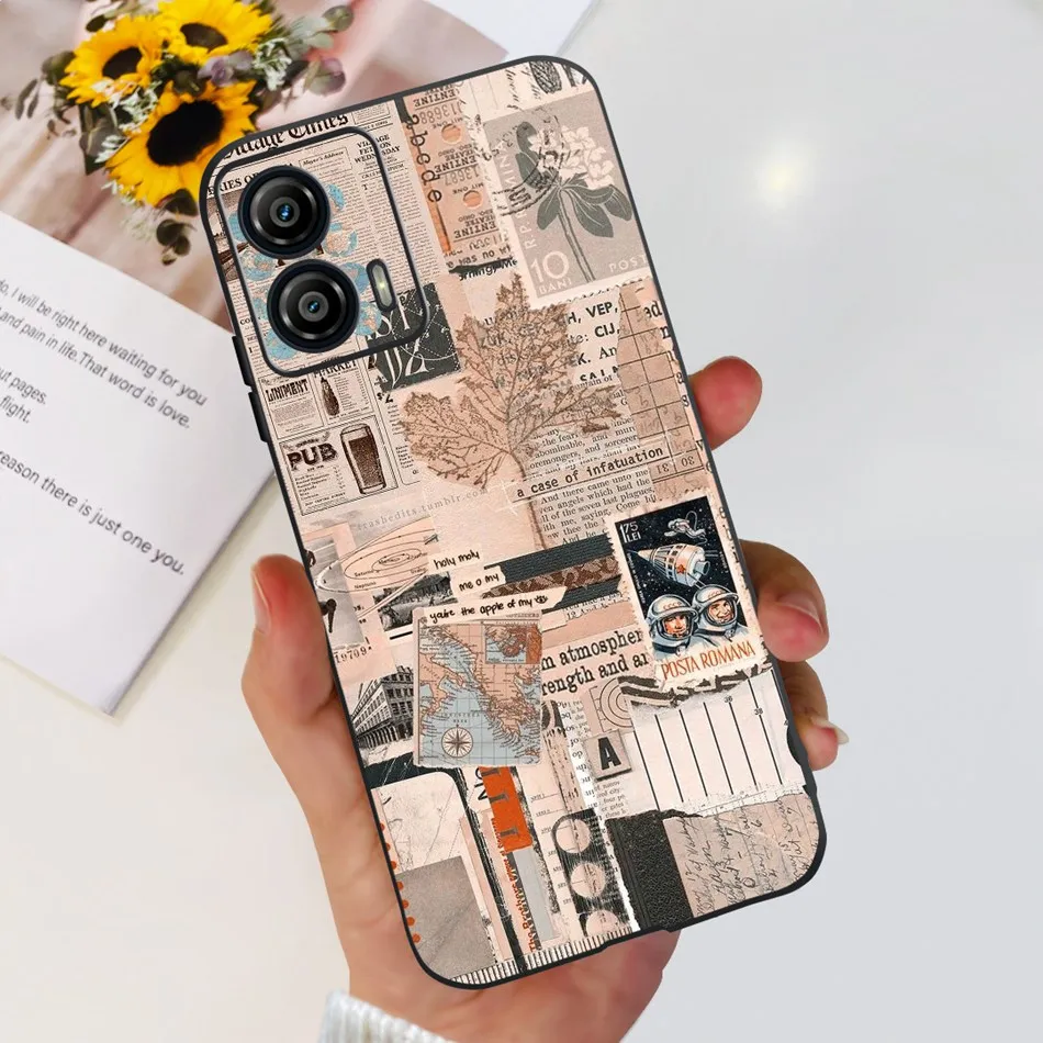 Stylish Pattern Soft TPU Shockproof Black Silicone Phone Case