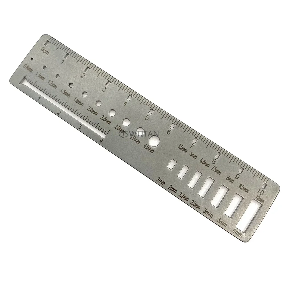 Key Surgical Screw Ruler Measuring Ruler for Kirschner Wire Drill Screw Plate Measuring Diameter ...