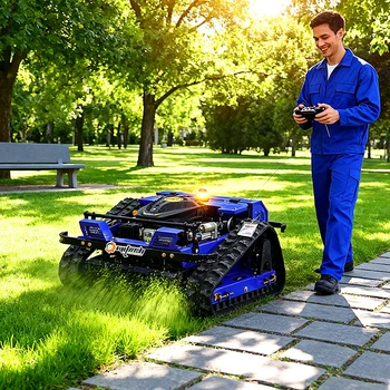Tagliaerba robot telecomandato con tracce in gomma per l'agricoltura CE EPA per tutti i terreni