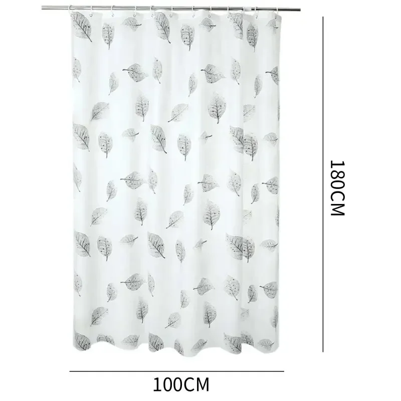 Shower curtain leaf pattern image 2