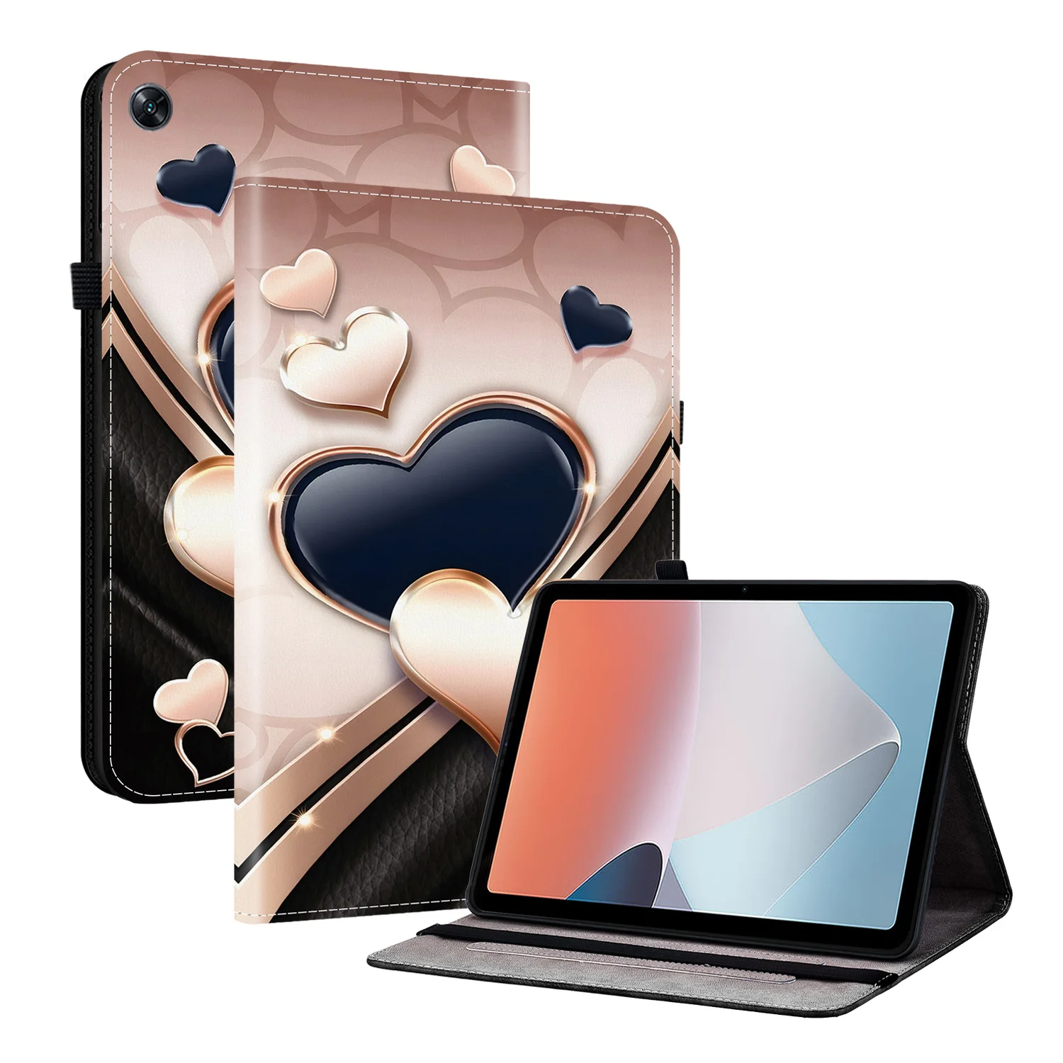 Premium PU Leather Tablet Cover with Adjustable Stand | Universal Design for Multiple Tablet Sizes