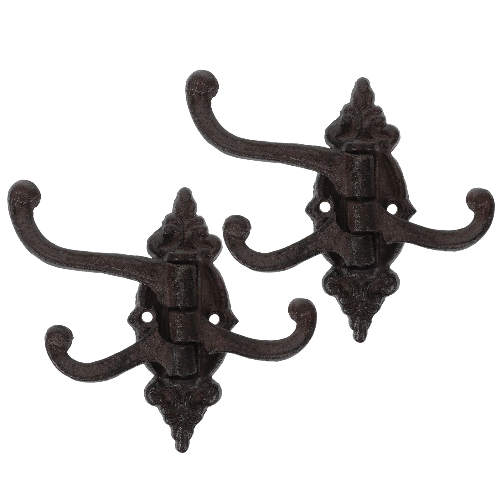 

2 Pcs Hook up Wall Hanging Vintage Decor Hat Hangers for Coat Mount Hooks Key Holder Bags