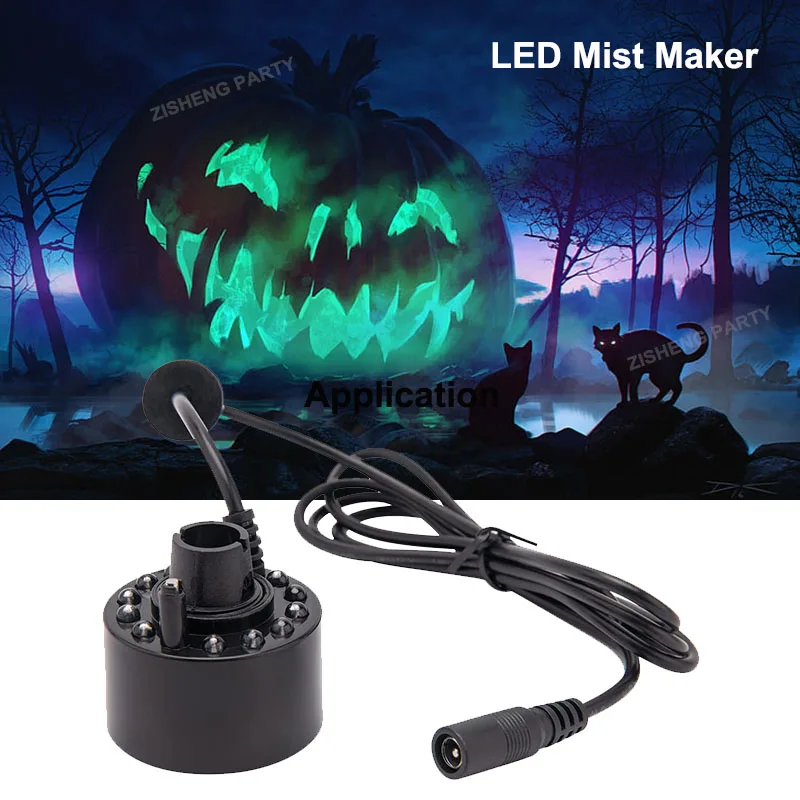 Portable Halloween Witch Cauldron Smoke Machine Party and Stage Halloween Fog Machine Halloween for Wedding LED Fog Sprayer with 12 Color LED Lights 