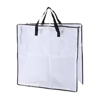 Use The Side Zipper Fully Transparent PP Film-covered Woven Oversized Storage Bag Luggage and Clothing Packing Bag. 1
