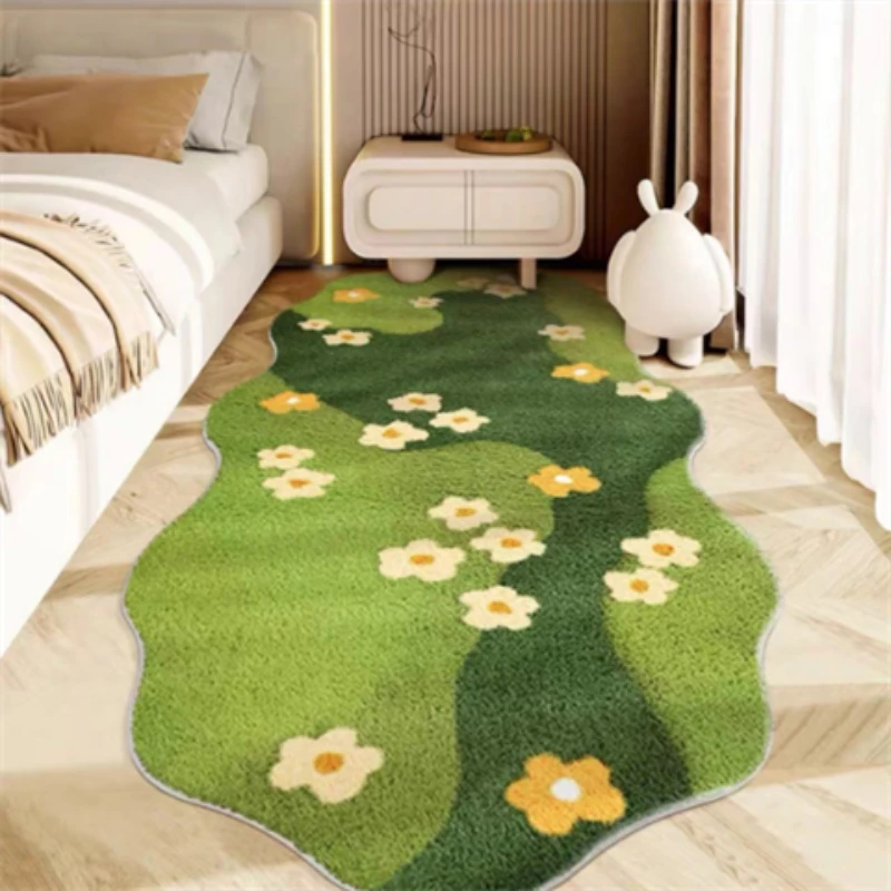 

Nordic Ins Carpets for Living Room Green Moss Bedroom Decor Plush Carpet Fluffy Soft Cloakroom Rug Home Thicken Alien Floor Mat