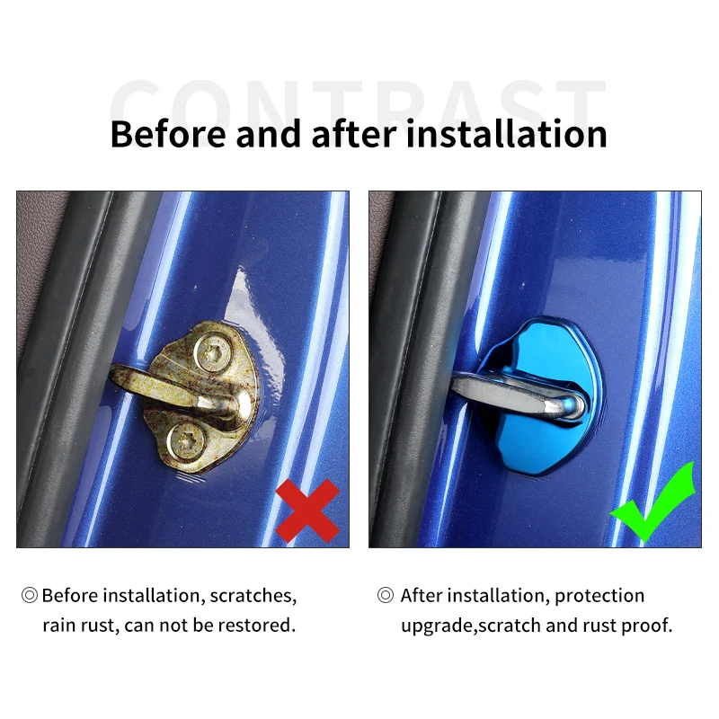 HMYOUXUAN 4 Stück Türschloss Abdeckung Für BMW X1 U11 U12 2022-2024 - Schwarze Silikon Schutzhauben