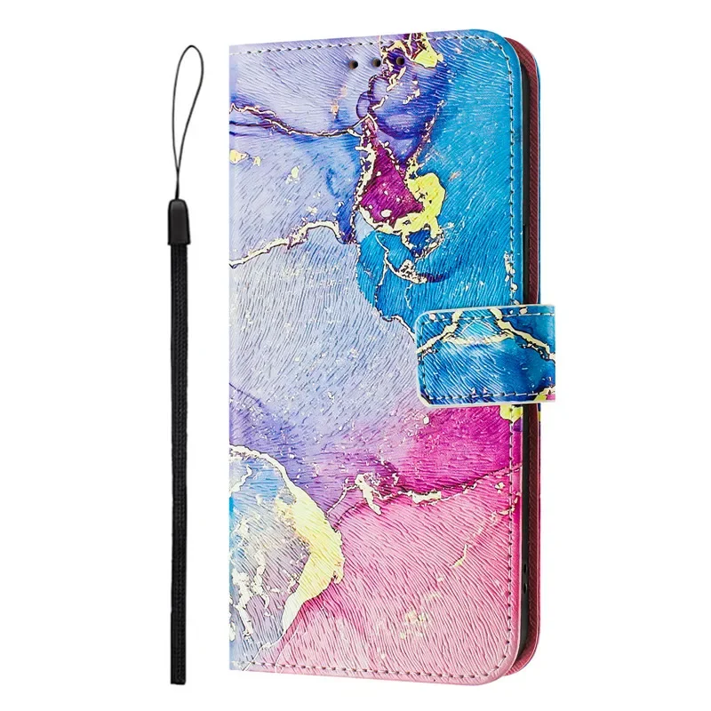 Elegant Leather Wallet Phone Case - Cat, Flower, and Bear Design