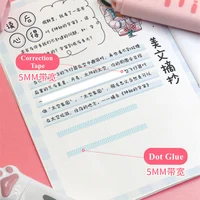 2 In 1 Correction Tape with Dot Glue Cute Cat Paw Kawaii 3M Glue Tape Novelty Correction Student Gifts School Office Supplies 3