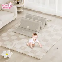 Infant Shining 2cm Foldable Baby Play Mat Cartoon Play Mat Puzzle Children's Mat Baby Room Thickened Crawling Pad Folding Mat 1