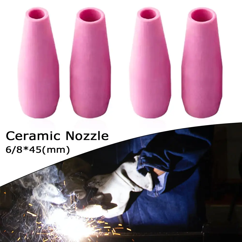 5pcs Pink Tool Parts Welding Accessory Welder Assembly Ceramic Nozzle Porcelain Mouth Argon Arc TIG QQ150A-1