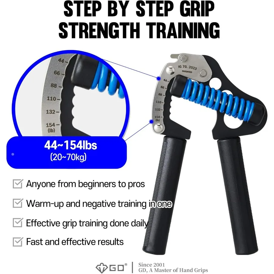 70 Hand Grip Strengthener (Adjustable hand grip) Wrist and Forearm Strength Trainer Hand Strengthner