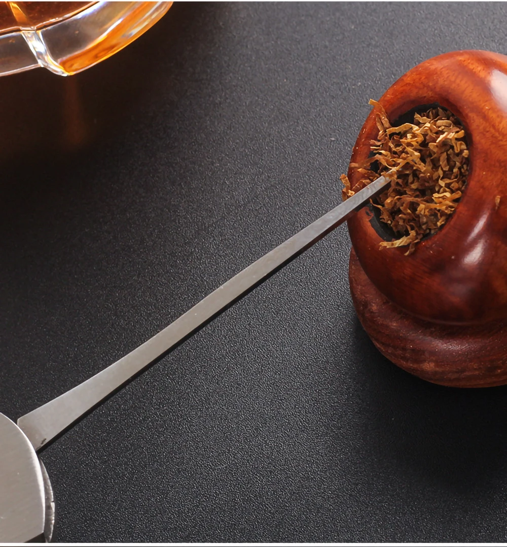 Smoking Pipe Needle Scraper Pressure Stick 3 in 1 Wood&Alloy Tobacco Pipe Cleaning Tool Smoking Accessories Wholesale Retail