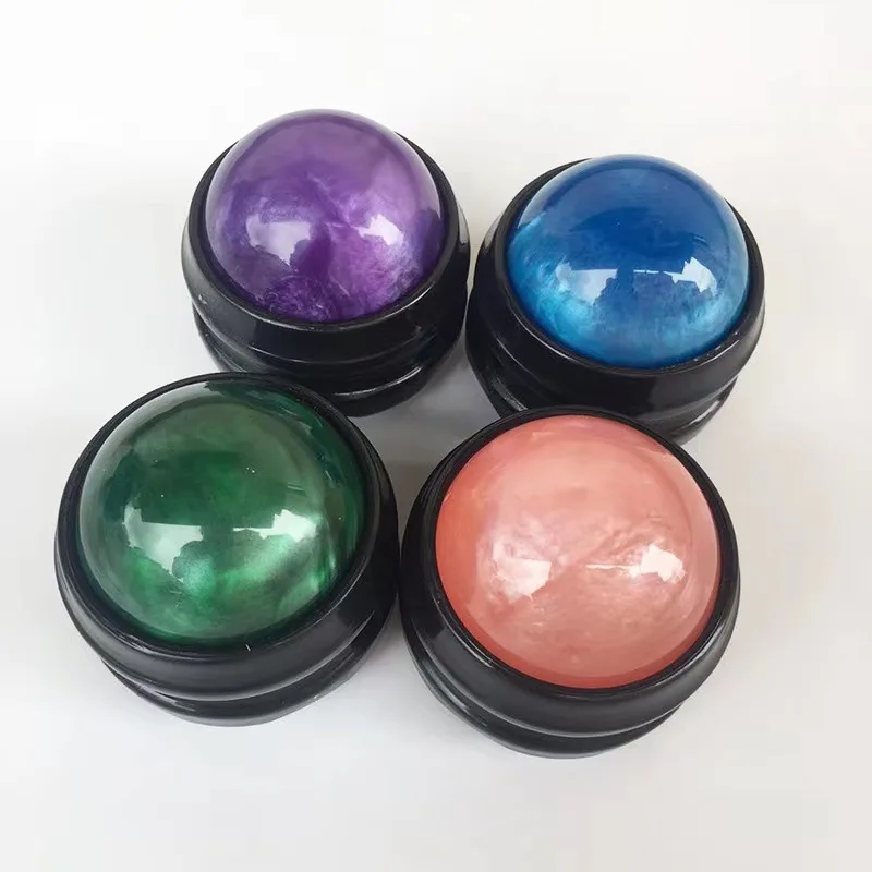 Mini Roller Massage Ball Handheld Fitness Ball Meridians Fascia Essential Oil Resin Neck Back Leg Massager