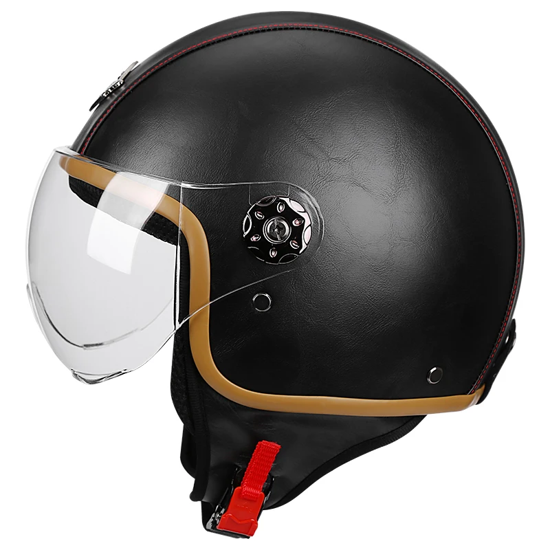 

Flip Up Half Face Helmet Open Face Safety Kick Scooter Electric Motos Motorcycle Helmets Casque Roof Vintage De Seguridad