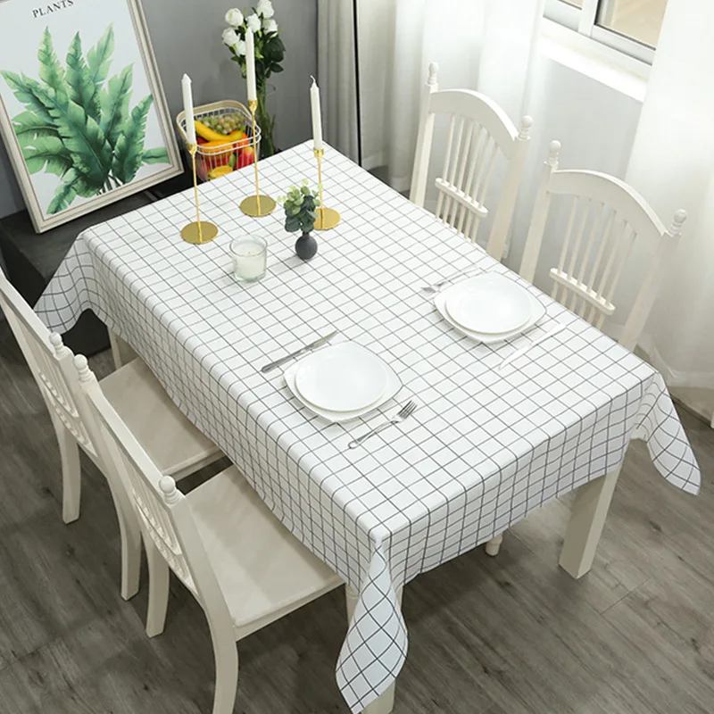 

Home Tablecloth Nordic Style Coffee Table Mat Oil Resistant and Waterproof Table Mat Grid Table CoffeeTable Mat скатерть на стол