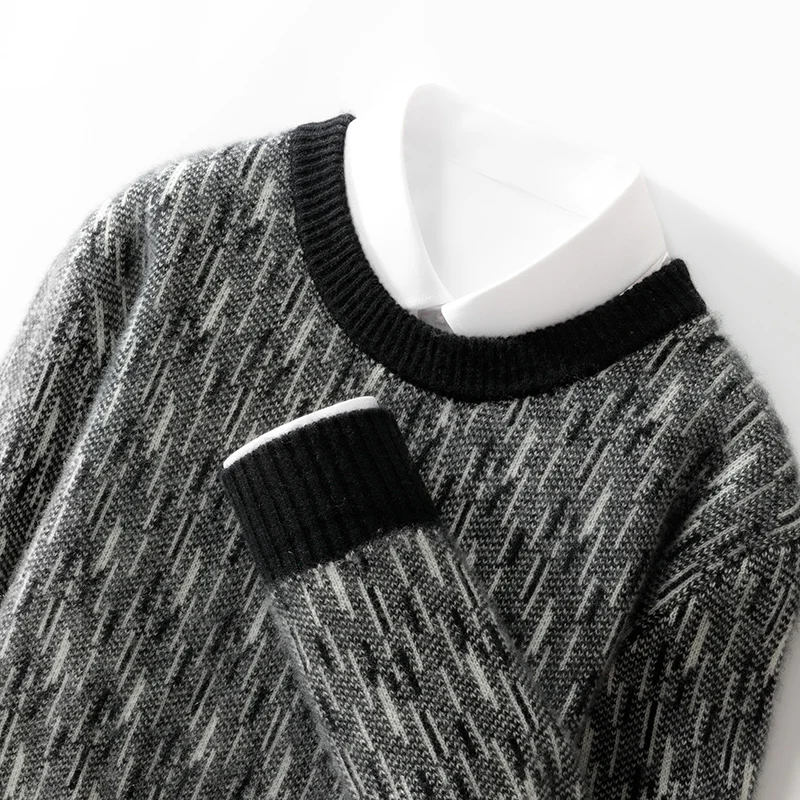 Retro Twisted Wool Knitted Bottoming Shirt Men's High Lapel 100 Pure Cashmere Sweater Autumn And Winter New Thickened Slim 3