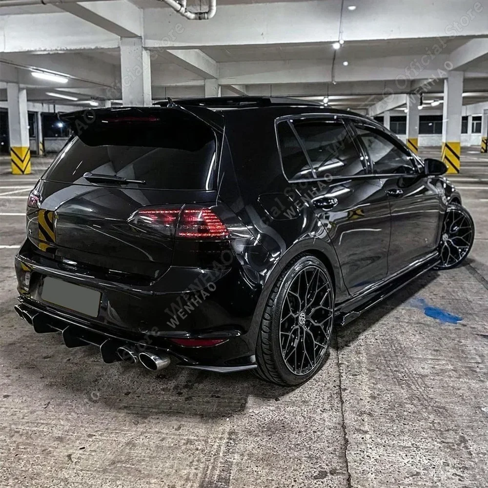 Car Rear Bumper Diffuser Rear Side Splitters Spoiler Lip For VW Volkswagen Golf 7 VII MK7 R R-Line 2013 -