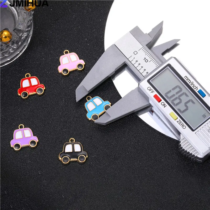 15pcs Enamel Car Charms for Jewelry Making and DIY Crafts