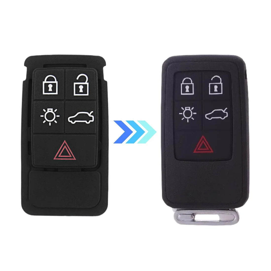 5 or 6 Buttons Remote Key Rubber Pad Replacement for Volvo Cars with key case,fob cover,key cover,car key shell,key fob replacement
