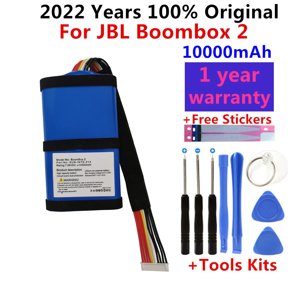 100 Original New Speaker Battery for JBL Boombox 2, SUN INTE 213, SUN