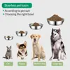 Large Capacity Dog Bowl Stainless Steel Pet Feeding Bowl Cat and Dog Food Drinking Bowl Metal Feeding Bowl Durable and Cheap 4