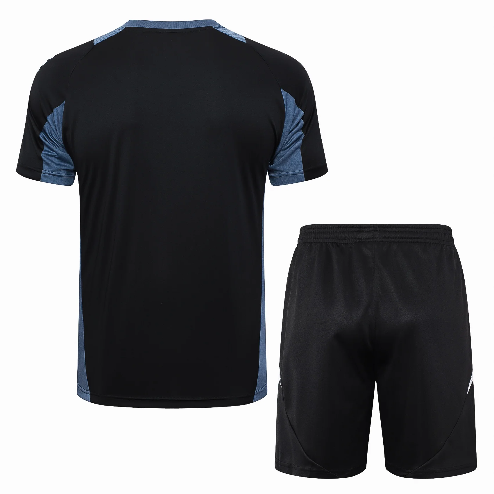 Adidas Soccer Jerseys Men Short-sleeved and Above-the-knee Shorts Premium Moisture-Wicking Training Suit Black