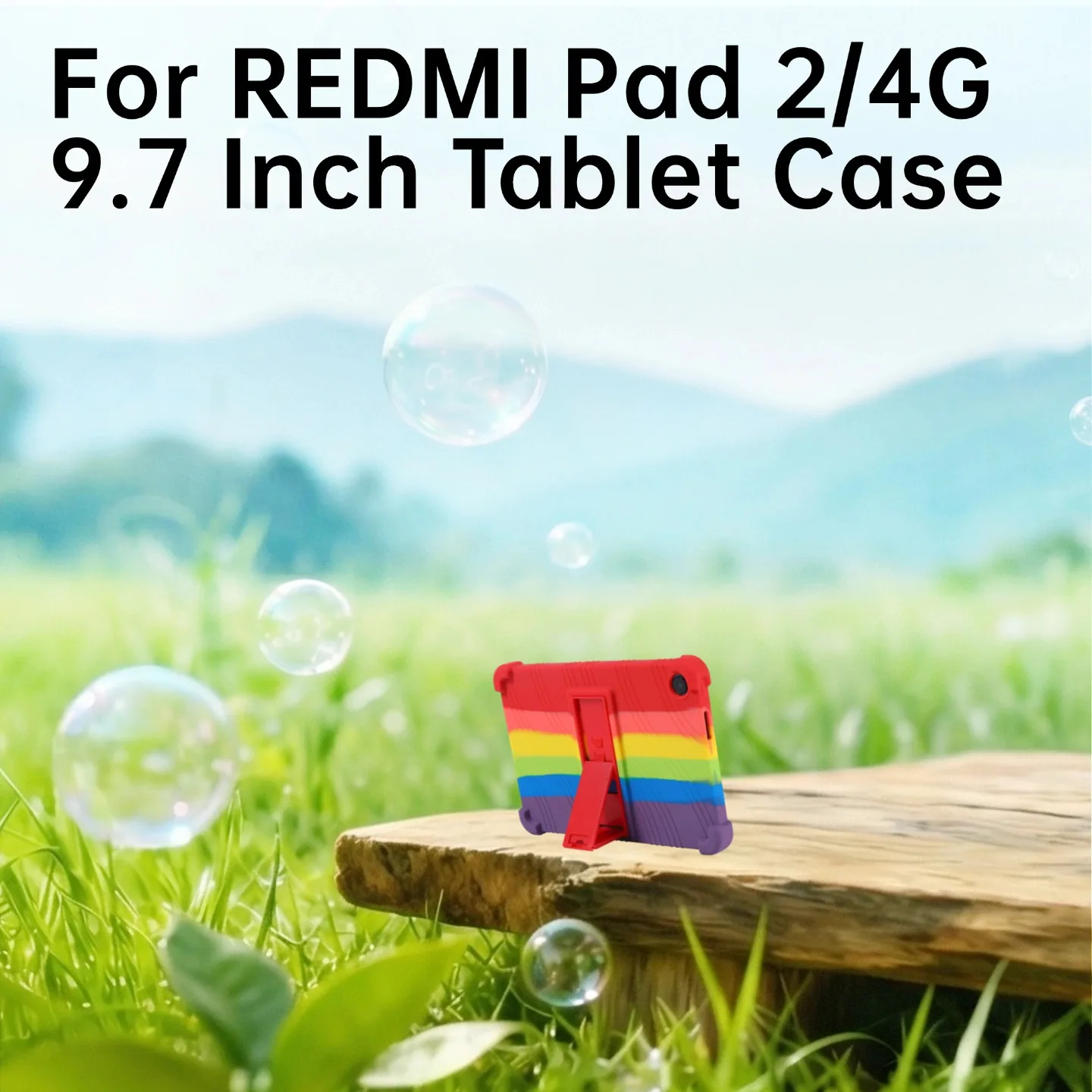 Redmi Pad 9.7 Inch Soft Silicone Protective Case with Adjustable Stand