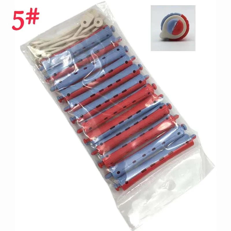 12 pcs Salon Rubber Band Hair Rollers Set Cold Perm Rods Curler Bars Hair Clip Curling Fluffy Wavy Maker Styling DIY hair styling tool hair curling tools