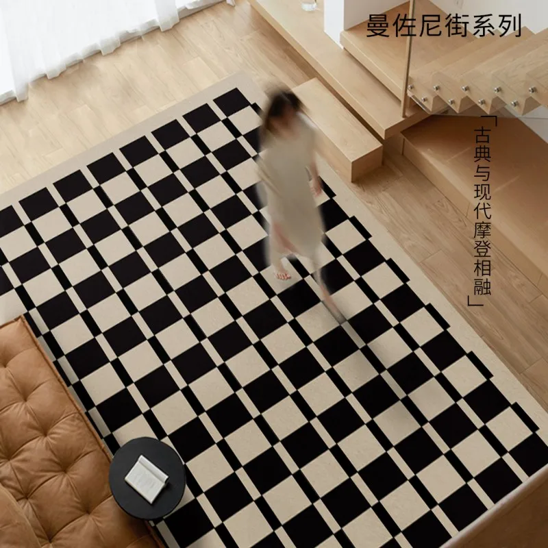 Classic French Living Room Decoration Retro Carpet Home Plush Non-slip Mat Fluffy Soft Lounge Rug Bedroom Decor Geometric Rugs 2