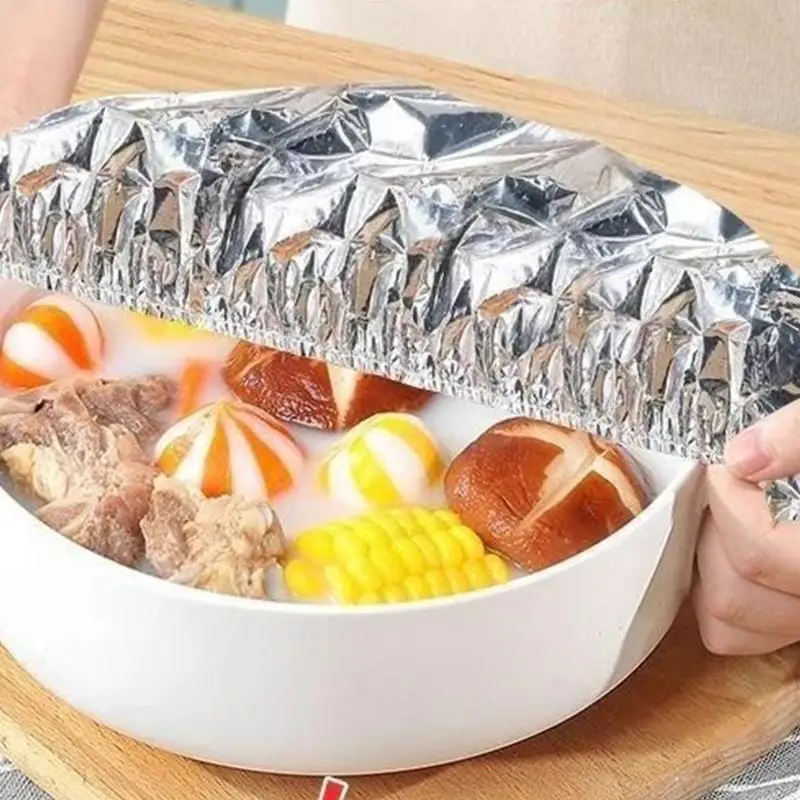 Aluminum Foil Food Covers 50 Pieces Round Insulation Food Grade Aluminum Foil Tray Lids Canning Products Cookware Accessory For