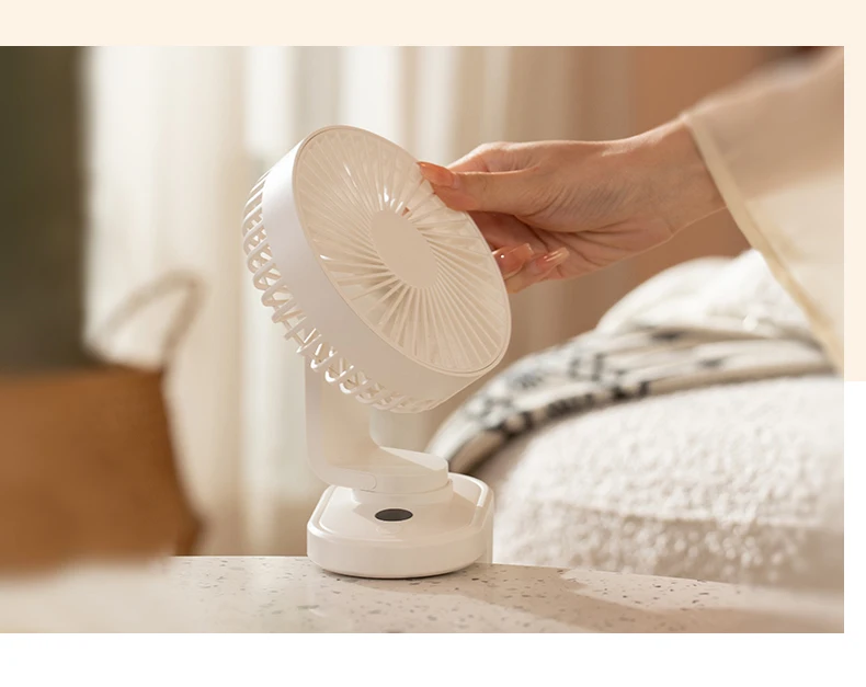 KINSCOTER-Ventilador portátil com Clip, Ventilador recarregável sem