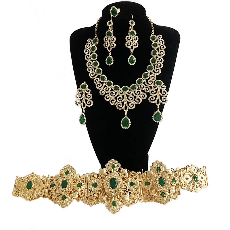 Gold Pated Wedding Jewelry Set Moroccan 