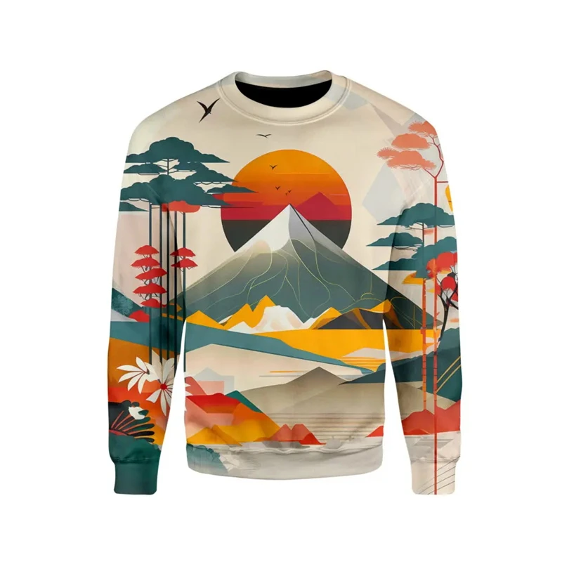 thumbnail image 1 of Sudadera con capucha con estampado 3D de onda de mar de estilo japonés para hombres y niños, sudadera informal Harajuku Y2k, jersey con cuello redondo, sudaderas con capucha, ropa para hombre, 1 of 4