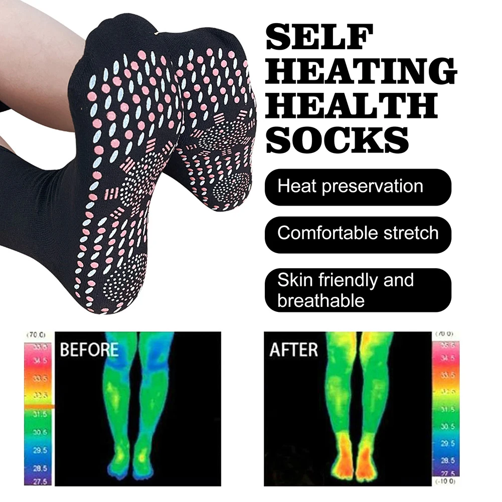 Winter Warm Magnetic Thermal Socks Comfortable Non-slip Foot Heated Socks Anti-Fatigue Arch Support Camping Hiking Skiing self heating socks ski socks