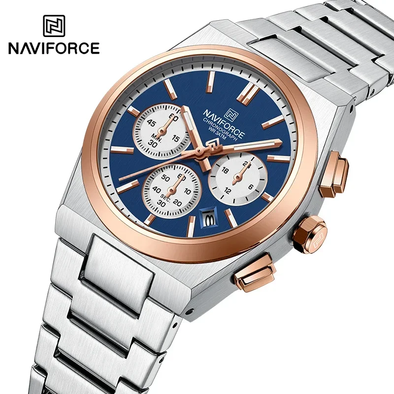 NAVIFORCE NF8048 Women Watches 3ATM Water Resistant Lover Clock Business Quartz Chronograph Wristwatch