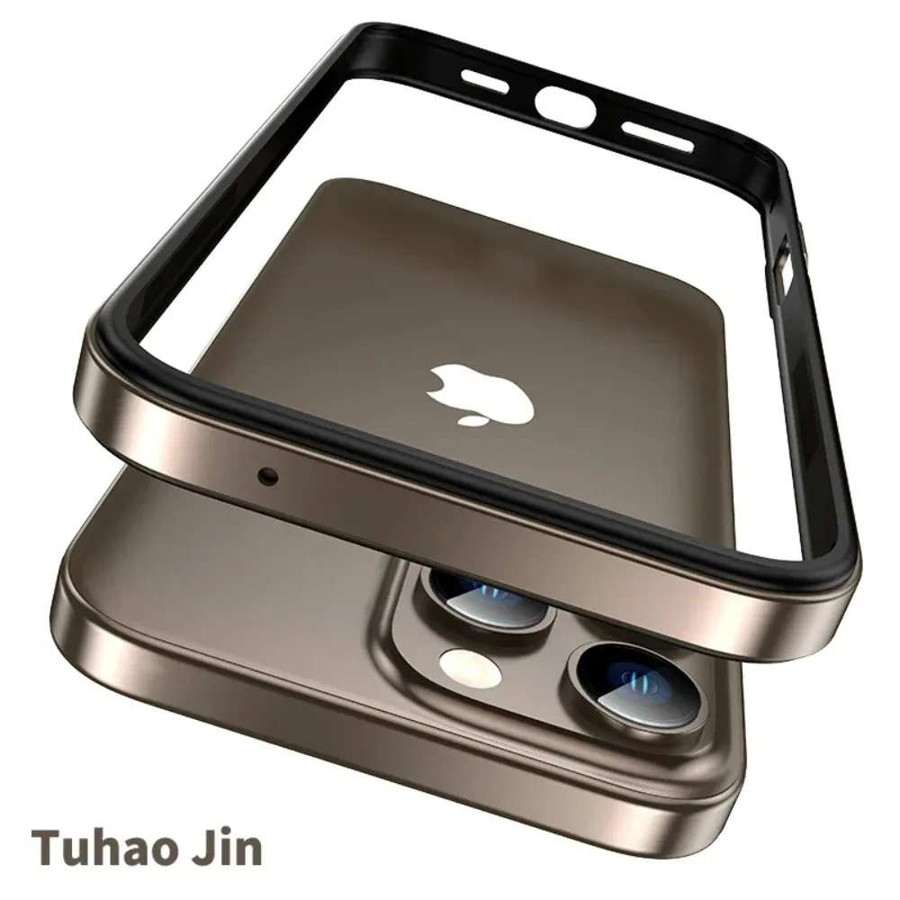 Titanium Shockproof Business Phone Case with Bare Grip Design